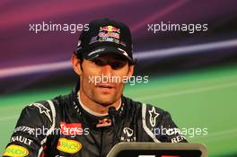 Race winner Mark Webber (AUS) Red Bull Racing in the FIA Press Conference. 27.05.2012. Formula 1 World Championship, Rd 6, Monaco Grand Prix, Monte Carlo, Monaco, Race Day