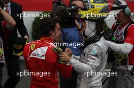 Fernando Alonso (ESP), Scuderia Ferrari and Nico Rosberg (GER), Mercedes AMG Petronas  27.05.2012. Formula 1 World Championship, Rd 6, Monaco Grand Prix, Monte Carlo, Monaco, Sunday