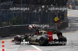 Romain Grosjean (FRA) Lotus F1 E20 crashed out at the start of the race. 27.05.2012. Formula 1 World Championship, Rd 6, Monaco Grand Prix, Monte Carlo, Monaco, Race Day