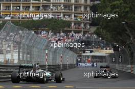 Nico Rosberg (GER), Mercedes AMG Petronas and Mark Webber (AUS), Red Bull Racing  27.05.2012. Formula 1 World Championship, Rd 6, Monaco Grand Prix, Monte Carlo, Monaco, Sunday