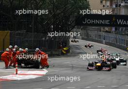 Romain Grosjean (FRA) Lotus F1 E20 crashed out at the start of the race 27.05.2012. Formula 1 World Championship, Rd 6, Monaco Grand Prix, Monte Carlo, Monaco, Sunday