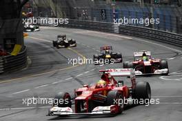 Fernando Alonso (ESP) Ferrari F2012 leads team mate Felipe Massa (BRA) Ferrari F2012. 27.05.2012. Formula 1 World Championship, Rd 6, Monaco Grand Prix, Monte Carlo, Monaco, Race Day