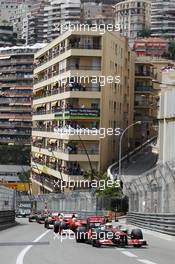 Lewis Hamilton (GBR) McLaren MP4/27 at the start of the race. 27.05.2012. Formula 1 World Championship, Rd 6, Monaco Grand Prix, Monte Carlo, Monaco, Race Day