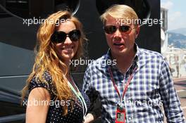 Mika Hakkinen (FIN) with girlfriend Marketa Kromatova. 26.05.2012. Formula 1 World Championship, Rd 6, Monaco Grand Prix, Monte Carlo, Monaco, Qualifying Day