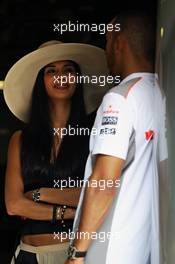 Lewis Hamilton (GBR) McLaren with girlfriend Nicole Scherzinger (USA) Singer. 26.05.2012. Formula 1 World Championship, Rd 6, Monaco Grand Prix, Monte Carlo, Monaco, Qualifying Day