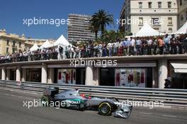 Michael Schumacher (GER) Mercedes AMG F1 W03. 26.05.2012. Formula 1 World Championship, Rd 6, Monaco Grand Prix, Monte Carlo, Monaco, Qualifying Day