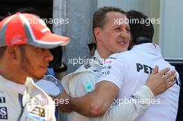 Lewis Hamilton (GBR), McLaren Mercedes and Michael Schumacher (GER), Mercedes AMG Petronas  26.05.2012. Formula 1 World Championship, Rd 6, Monaco Grand Prix, Monte Carlo, Monaco, Saturday