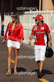 Felipe Massa (BRA) Ferrari with wife Rafaela Bassi (BRA). 26.05.2012. Formula 1 World Championship, Rd 6, Monaco Grand Prix, Monte Carlo, Monaco, Qualifying Day