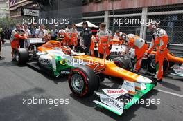 Nico Hulkenberg (GER) Sahara Force India F1 VJM05 on the grid. 27.05.2012. Formula 1 World Championship, Rd 6, Monaco Grand Prix, Monte Carlo, Monaco, Race Day