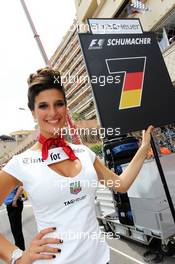 Grid girl. 27.05.2012. Formula 1 World Championship, Rd 6, Monaco Grand Prix, Monte Carlo, Monaco, Race Day
