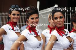 Grid girls. 27.05.2012. Formula 1 World Championship, Rd 6, Monaco Grand Prix, Monte Carlo, Monaco, Race Day
