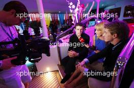 Paul di Resta (GBR) Sahara Force India F1 and Nico Hulkenberg (GER) Sahara Force India F1 at the Sahara Force India F1 Team Monaco Grand Prix Opening Party on the Indian Empress.