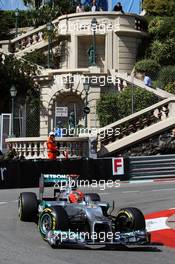 Michael Schumacher (GER) Mercedes AMG F1 W03. 24.05.2012. Formula 1 World Championship, Rd 6, Monaco Grand Prix, Monte Carlo, Monaco, Practice Day