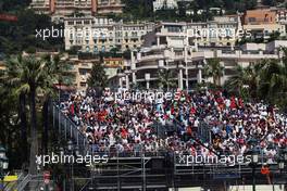 Fans in the grandtand. 24.05.2012. Formula 1 World Championship, Rd 6, Monaco Grand Prix, Monte Carlo, Monaco, Practice Day