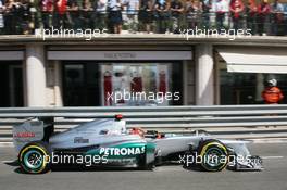 Michael Schumacher (GER) Mercedes AMG F1 W03. 24.05.2012. Formula 1 World Championship, Rd 6, Monaco Grand Prix, Monte Carlo, Monaco, Practice Day