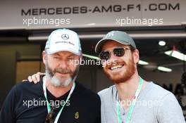 (L to R): Liam Cunningham (IRE) Actor and Michael Fassbender (IRE) Actor. 26.05.2012. Formula 1 World Championship, Rd 6, Monaco Grand Prix, Monte Carlo, Monaco, Qualifying Day