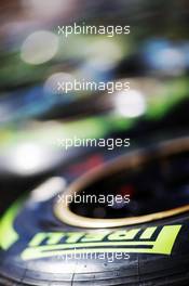 Pirelli tyres. 23.05.2012. Formula 1 World Championship, Rd 6, Monaco Grand Prix, Monte Carlo, Monaco, Preparation Day