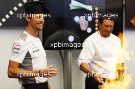 Jenson Button (GBR) McLaren at a Pirelli cooking competition. 23.05.2012. Formula 1 World Championship, Rd 6, Monaco Grand Prix, Monte Carlo, Monaco, Preparation Day