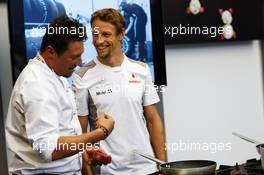 Jenson Button (GBR) McLaren at a Pirelli cooking competition. 23.05.2012. Formula 1 World Championship, Rd 6, Monaco Grand Prix, Monte Carlo, Monaco, Preparation Day