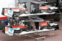 Sauber C31 front wings. 23.05.2012. Formula 1 World Championship, Rd 6, Monaco Grand Prix, Monte Carlo, Monaco, Preparation Day