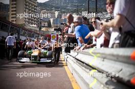 Sahara Force India F1 VJM05 heads to scrutineering. 23.05.2012. Formula 1 World Championship, Rd 6, Monaco Grand Prix, Monte Carlo, Monaco, Preparation Day