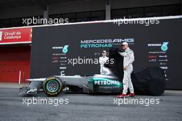 21.02.2012 Barcelona, Spain,  Nico Rosberg (GER), Mercedes GP and Michael Schumacher (GER), Mercedes GP unveil the new W03 - Mercedes F1 W03 Launch