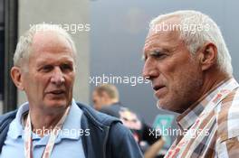 Dr Helmut Marko (AUT) Red Bull Motorsport Consultant and Dietrich Mateschitz (AUT) CEO and Founder of Red Bull 03.05.2012. Formula 1 World Championship, Testing, Mugello, Italy