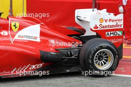 Fernando Alonso (ESP), Scuderia Ferrari rear exhaust system  03.05.2012. Formula 1 World Championship, Testing, Mugello, Italy