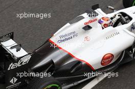 Kamui Kobayashi (JAP), Sauber F1 Team rear wing and exhaust with Welcome Chelsea FC on the side of the car  01.05.2012. Formula 1 World Championship, Testing, Mugello, Italy