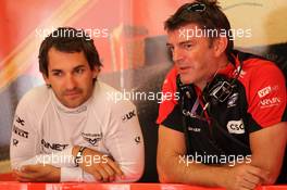 Timo Glock (GER), Marussia F1 Team and Graeme Lowdon (GBR) Chief Executive of Marussia 02.05.2012. Formula 1 World Championship, Testing, Mugello, Italy