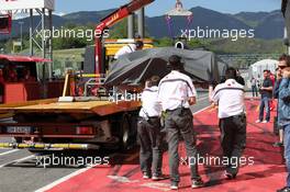 Kamui Kobayashi (JAP), Sauber F1 Team went off the track and the car was taken back to the pits  02.05.2012. Formula 1 World Championship, Testing, Mugello, Italy