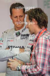 Michael Schumacher (GER), Mercedes AMG Petronas with Luca Badoer  02.05.2012. Formula 1 World Championship, Testing, Mugello, Italy
