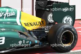 Vitaly Petrov (RUS), Caterham F1 Team  with a new rear exhaust system 02.05.2012. Formula 1 World Championship, Testing, Mugello, Italy
