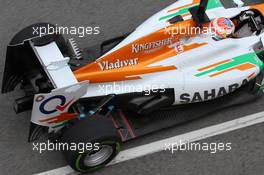 New exhaust on the Force India, Paul di Resta (GBR), Sahara Force India Formula One Team  02.05.2012. Formula 1 World Championship, Testing, Mugello, Italy