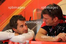 Timo Glock (GER), Marussia F1 Team and Graeme Lowdon (GBR) Chief Executive of Marussia 02.05.2012. Formula 1 World Championship, Testing, Mugello, Italy