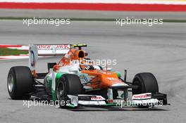Nico Hulkenberg (GER) Sahara Force India F1 VJM05. 23.03.2012. Formula 1 World Championship, Rd 2, Malaysian Grand Prix, Sepang, Malaysia, Friday Practice