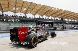 Romain Grosjean (FRA) Lotus F1 E20. 23.03.2012. Formula 1 World Championship, Rd 2, Malaysian Grand Prix, Sepang, Malaysia, Friday Practice