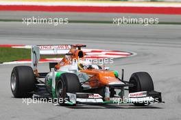 Paul di Resta (GBR) Sahara Force India VJM05. 23.03.2012. Formula 1 World Championship, Rd 2, Malaysian Grand Prix, Sepang, Malaysia, Friday Practice