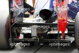 Red Bull Racing RB8 rear diffuser detai. 23.03.2012. Formula 1 World Championship, Rd 2, Malaysian Grand Prix, Sepang, Malaysia, Friday Practice