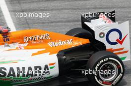 Sahara Force India F1 VJM05 exhaust detail. 23.03.2012. Formula 1 World Championship, Rd 2, Malaysian Grand Prix, Sepang, Malaysia, Friday Practice