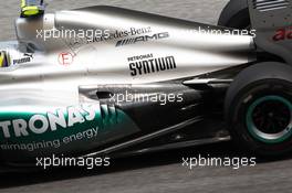 Mercedes AMG F1 W03 exhaust detail. 23.03.2012. Formula 1 World Championship, Rd 2, Malaysian Grand Prix, Sepang, Malaysia, Friday Practice
