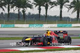 Mark Webber (AUS) Red Bull Racing RB8. 23.03.2012. Formula 1 World Championship, Rd 2, Malaysian Grand Prix, Sepang, Malaysia, Friday Practice