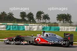 Jenson Button (GBR) McLaren MP4/27. 23.03.2012. Formula 1 World Championship, Rd 2, Malaysian Grand Prix, Sepang, Malaysia, Friday Practice