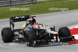 Heikki Kovalainen (FIN) Caterham CT01. 23.03.2012. Formula 1 World Championship, Rd 2, Malaysian Grand Prix, Sepang, Malaysia, Friday Practice