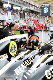 Kimi Raikkonen (FIN) Lotus E20 on the grid. 25.03.2012. Formula 1 World Championship, Rd 2, Malaysian Grand Prix, Sepang, Malaysia, Sunday Pre-Race Grid