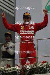 1st place Fernando Alonso (ESP), Scuderia Ferrari  25.03.2012. Formula 1 World Championship, Rd 2, Malaysian Grand Prix, Sepang, Malaysia, Sunday Podium