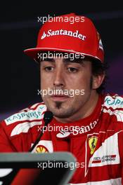 Fernando Alonso (ESP) Ferrari in the FIA Press Conference. 25.03.2012. Formula 1 World Championship, Rd 2, Malaysian Grand Prix, Sepang, Malaysia, Sunday Podium