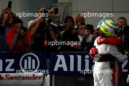 Sergio Perez (MEX), Sauber F1 Team and Fernando Alonso (ESP), Scuderia Ferrari  25.03.2012. Formula 1 World Championship, Rd 2, Malaysian Grand Prix, Sepang, Malaysia, Sunday Podium