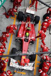 Felipe Massa (BRA) Ferrari F2012 makes a pit stop. 25.03.2012. Formula 1 World Championship, Rd 2, Malaysian Grand Prix, Sepang, Malaysia, Sunday Race