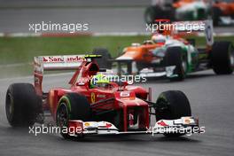 Felipe Massa (BRA) Ferrari F2012 leads Paul di Resta (GBR) Sahara Force India VJM05. 25.03.2012. Formula 1 World Championship, Rd 2, Malaysian Grand Prix, Sepang, Malaysia, Sunday Race